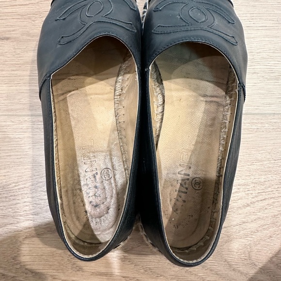 Chanel Espadrilles - Black Leather - Picture 3 of 7